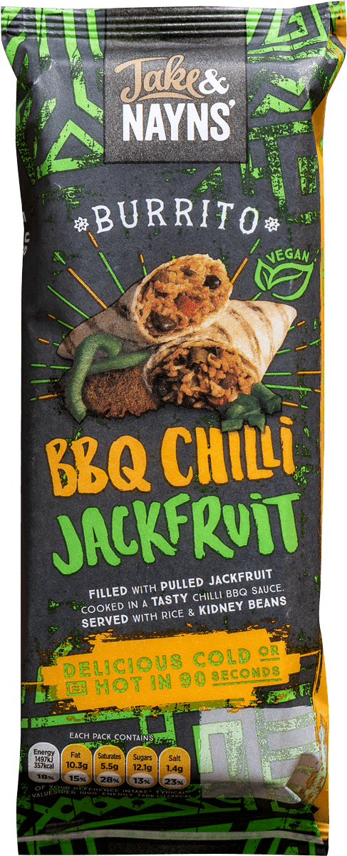 Vegan BBQ Chilli Jackfruit Burrito