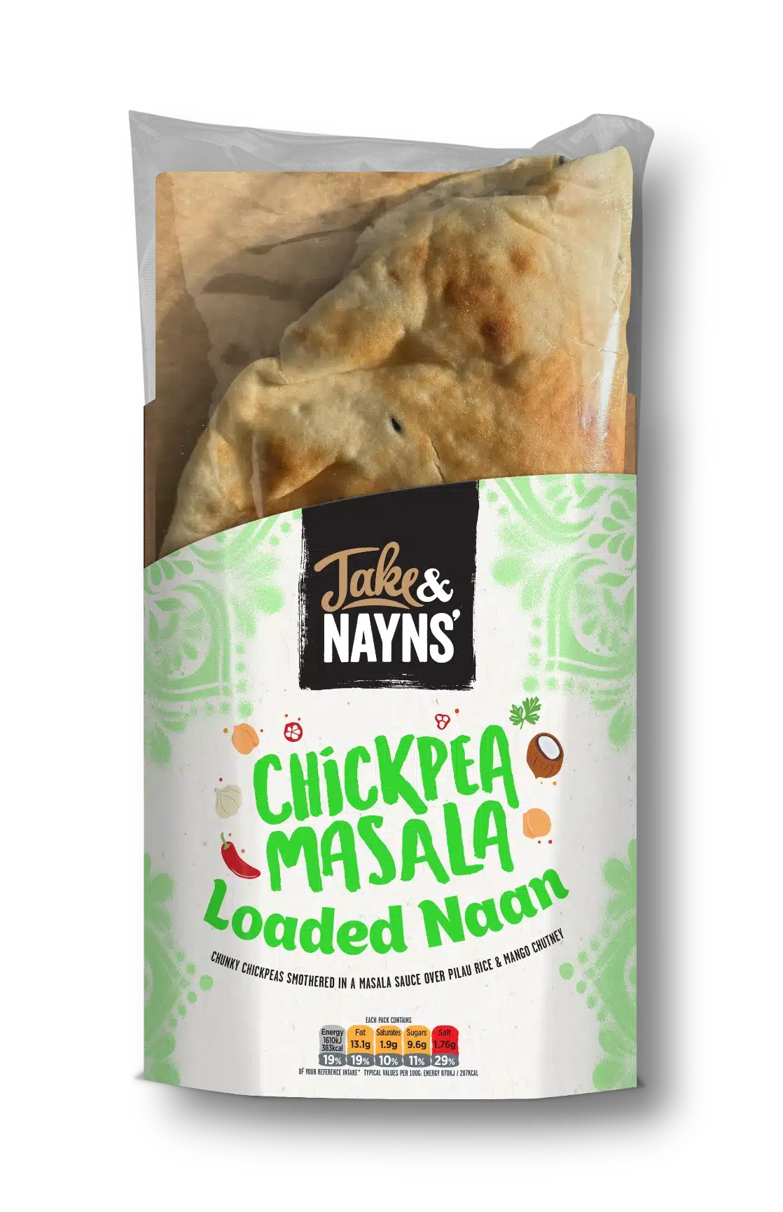 Chickpea masala naan
